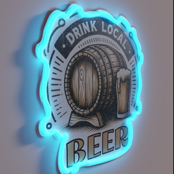 Drink Local Beer RGB Neon Sign