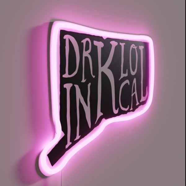 Drink Local Connecticut State Outline Craft RGB Neon Sign