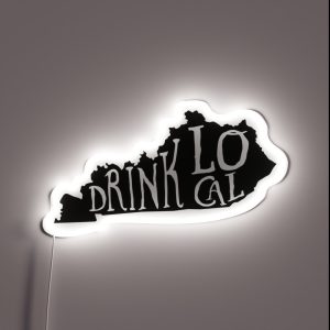 Drink Local Kentucky State Outline Craft Beer RGB Neon Sign
