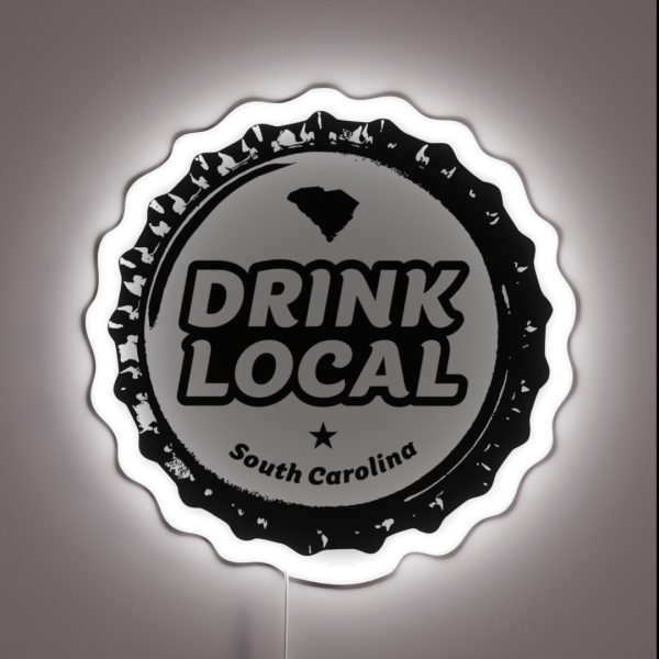 Drink Local South Carolina Craft Beer Bottle RGB Neon Sign