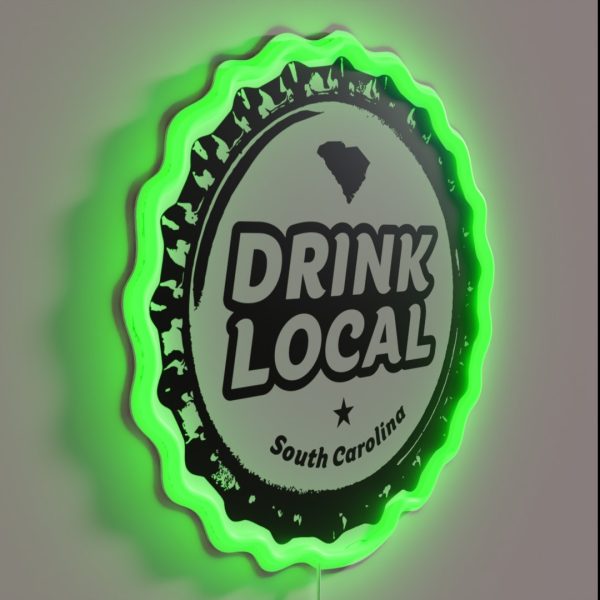 Drink Local South Carolina Craft Beer Bottle RGB Neon Sign