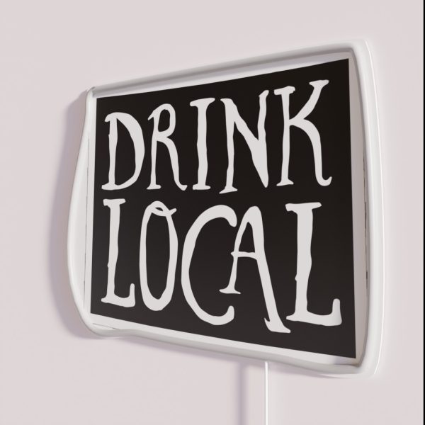 Drink Local Wyoming State Outline Craft Beer RGB Neon Sign