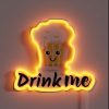 Neon bar decor sign featuring colorful RGB beverage theme