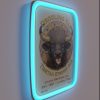 Brewery decor featuring a colorful yak sipping ale in Tibet
