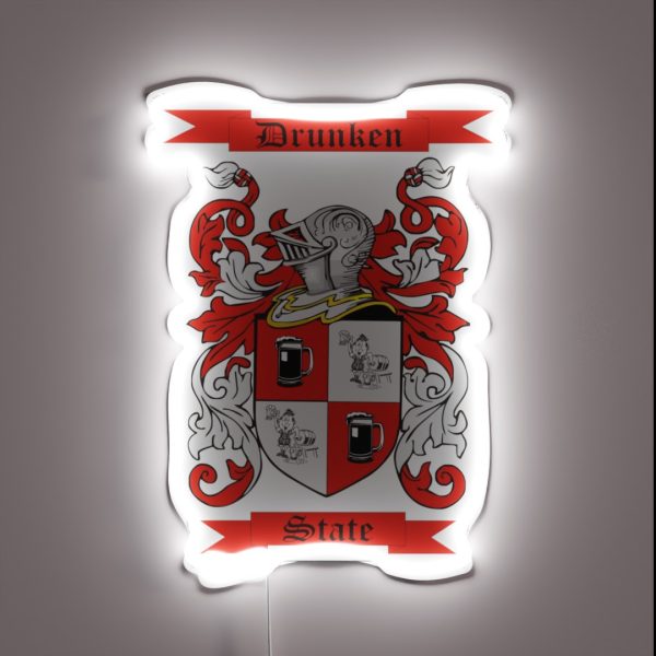 Drunken State Coat Of Arms RGB Neon Sign