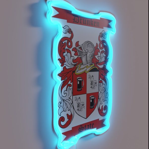 Drunken State Coat Of Arms RGB Neon Sign