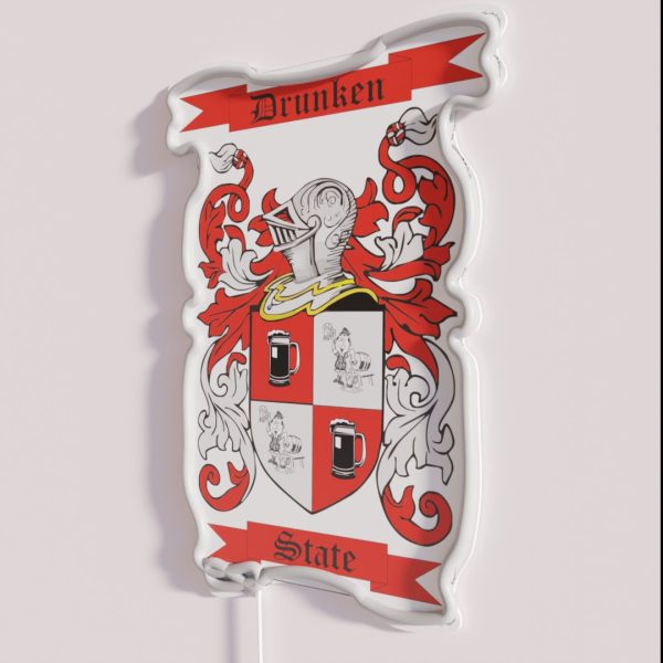 Drunken State Coat Of Arms RGB Neon Sign