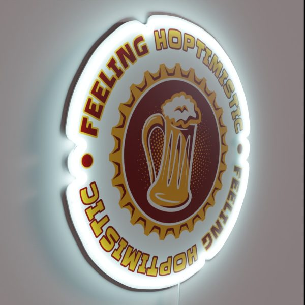 Feeling Hoptimistic Yellow RGB Neon Sign
