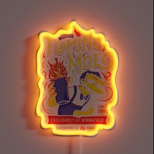 Flaming Classic Drink RGB Neon Sign