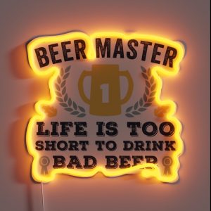 Funny Beer Master For Drinking Beer Lover RGB Neon Sign