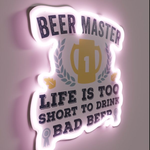 Funny Beer Master For Drinking Beer Lover RGB Neon Sign