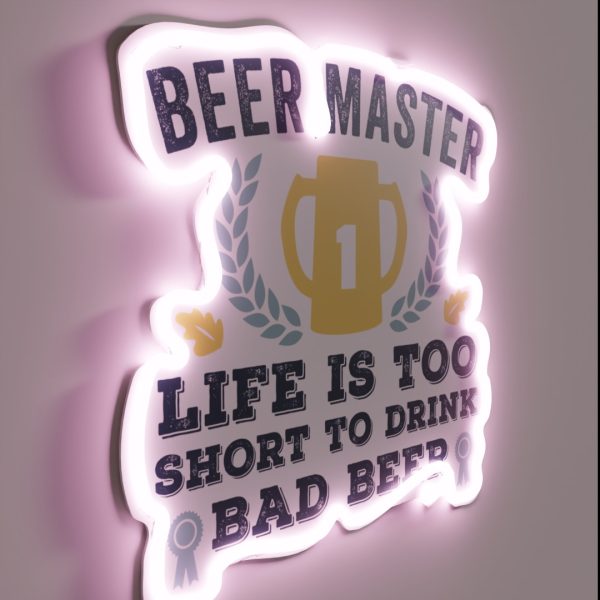 Funny Beer Master For Drinking Beer Lover RGB Neon Sign