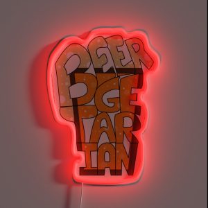 Funny Beergetarian Oktoberfest Beer Lovers Brewery Product RGB Neon Sign
