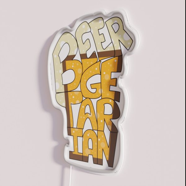 Funny Beergetarian Oktoberfest Beer Lovers Brewery RGB Neon Sign