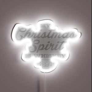 Funny Christmas Drinking Whiskey Liquor Drinker Saying RGB Neon Sign