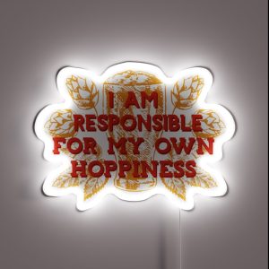 Funny Craft Beer Home Brewer Hoppiness RGB Neon Sign