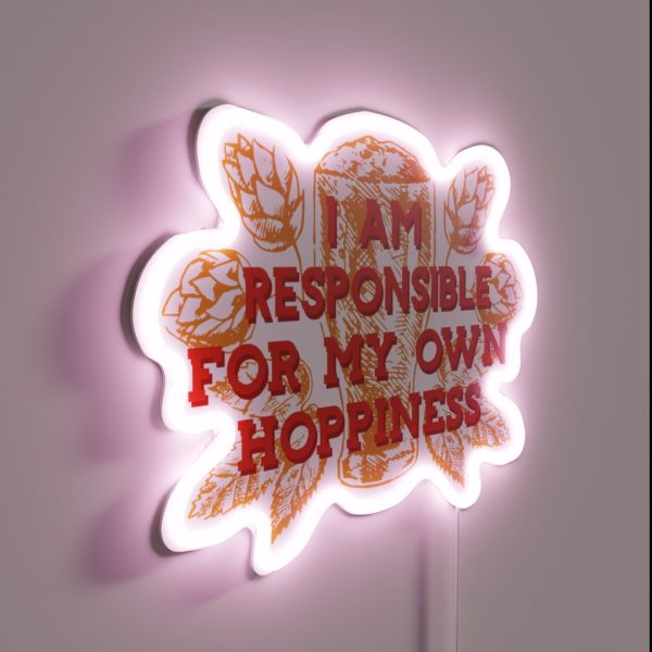 Funny Craft Beer Home Brewer Hoppiness RGB Neon Sign