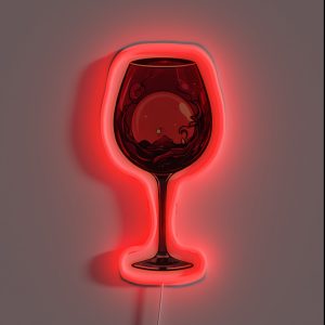 Glass Of Red Wine RGB Neon Sign