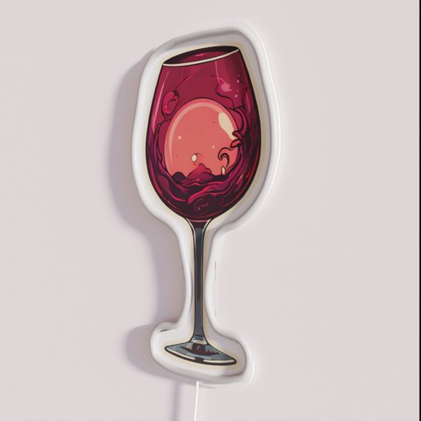 Glass Of Red Wine RGB Neon Sign