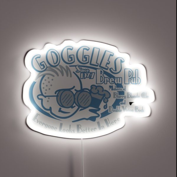 Goggles Brew Pub RGB Neon Sign