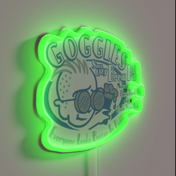 Goggles Brew Pub RGB Neon Sign