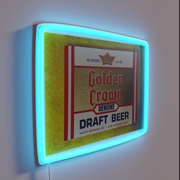 Golden Crown Genuine Draft Beer RGB Neon Sign