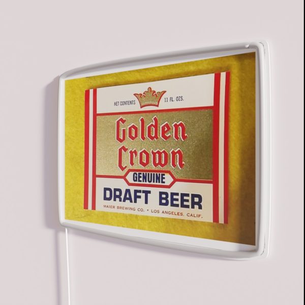 Golden Crown Genuine Draft Beer RGB Neon Sign