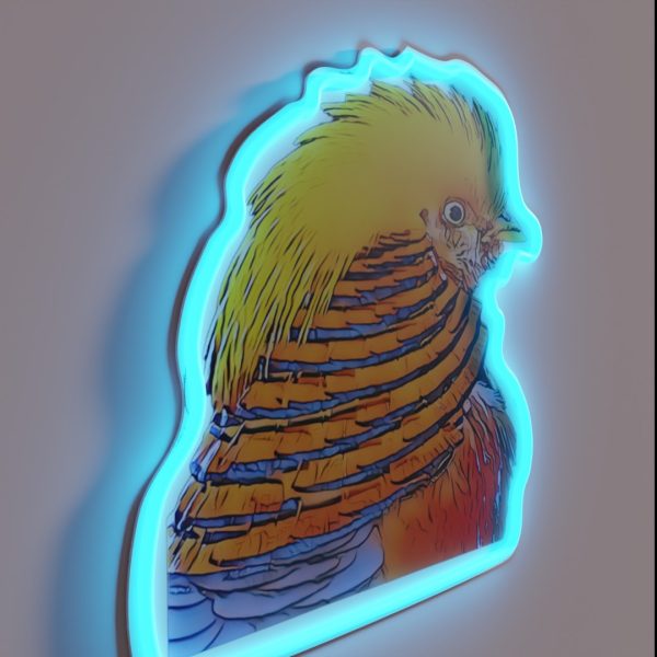 Golden Pheasant Colorful Bird RGB Neon Sign