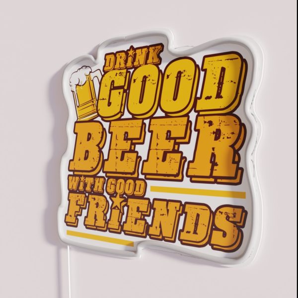 Good Beer And Friends RGB Neon Sign