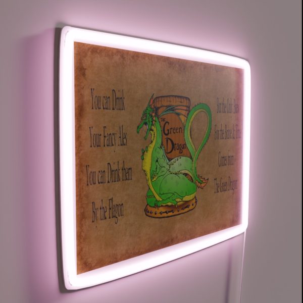 Green Dragon Song RGB Neon Sign