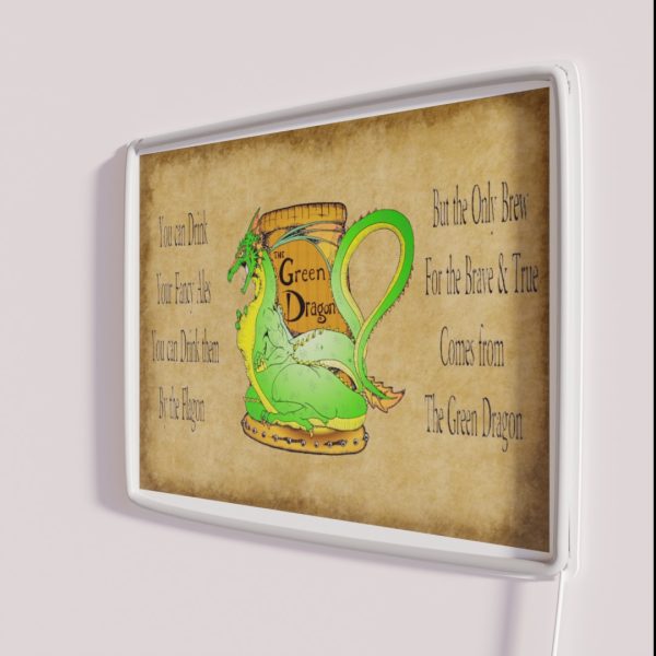 Green Dragon Song RGB Neon Sign