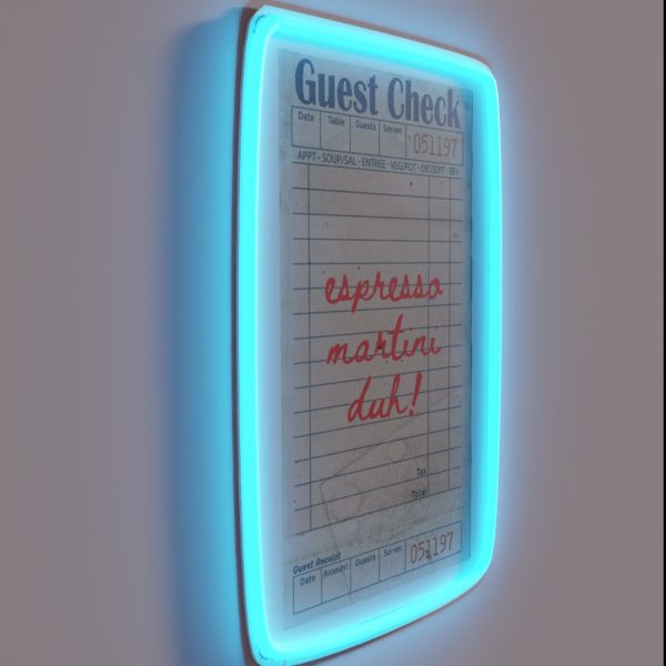 Guest Check Espresso Martini Duh RGB Neon Sign