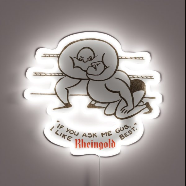 Gus I Like Rheingold Beer Retro Defunct RGB Neon Sign