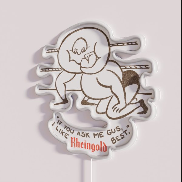 Gus I Like Rheingold Beer Retro Defunct RGB Neon Sign