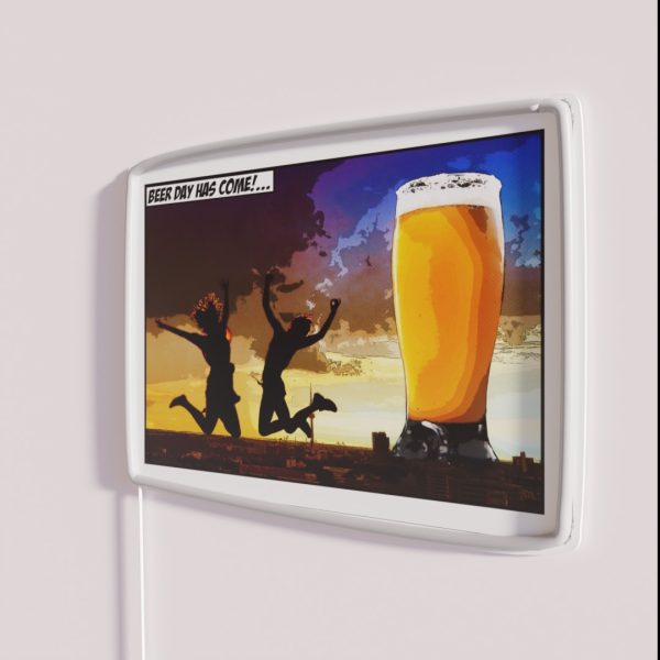 Happy Beer Day Beer Day Has Come RGB Neon Sign