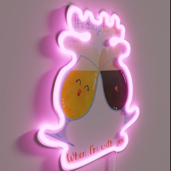 Happy Hour RGB Neon Sign