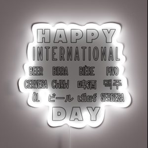 Happy International Beer Day RGB Neon Sign