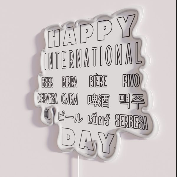Happy International Beer Day RGB Neon Sign