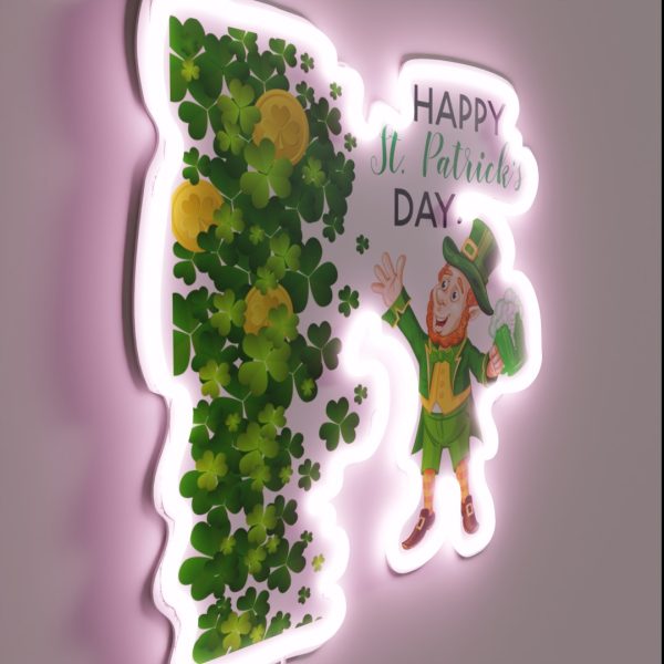 Happy St Patrics Day RGB Neon Sign