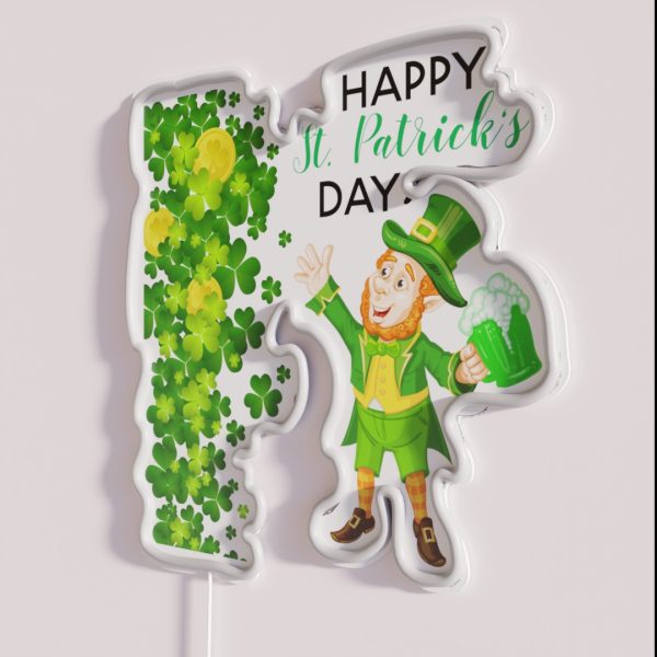 Happy St Patrics Day RGB Neon Sign