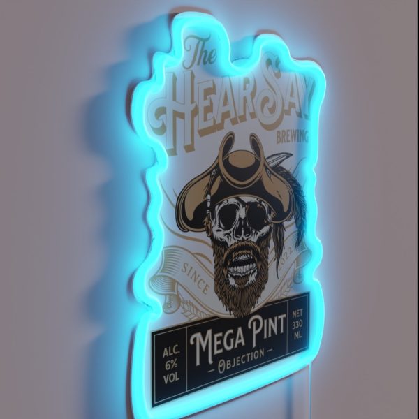 Hearsay Mega Pint Brewing Objection Mega Pint RGB Neon Sign