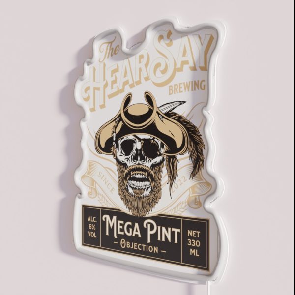 Hearsay Mega Pint Brewing Objection Mega Pint RGB Neon Sign