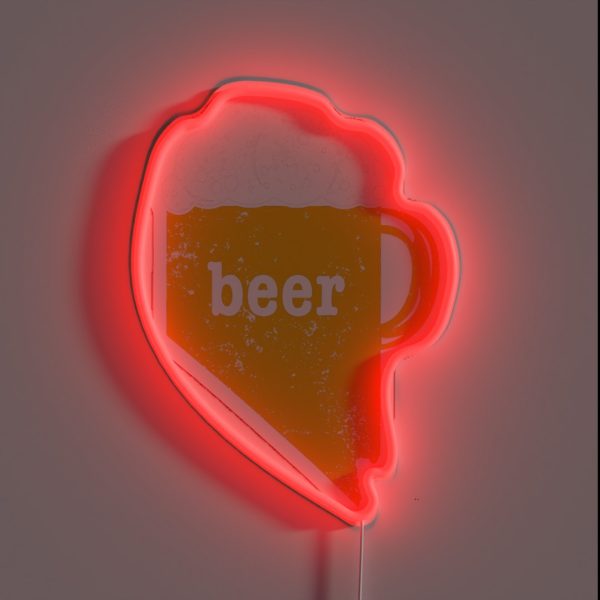 Home Brew Beer Funny Nevada Funny Beer Apparel RGB Neon Sign