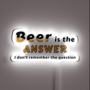 Homebrewer The Brewer Beer Is The Answer Beer Lover RGB Neon Sign