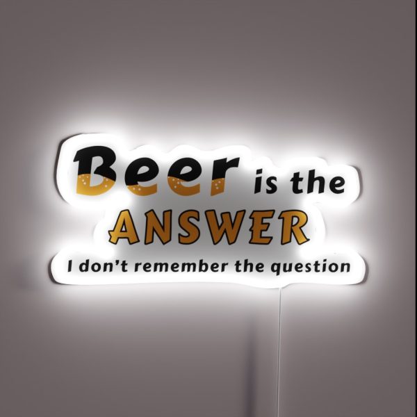 Homebrewer The Brewer Beer Is The Answer Beer RGB Neon Sign