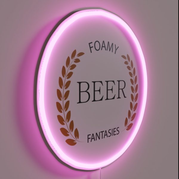 Homebrewer The Brewer Foamy Beer Fantasies RGB Neon Sign