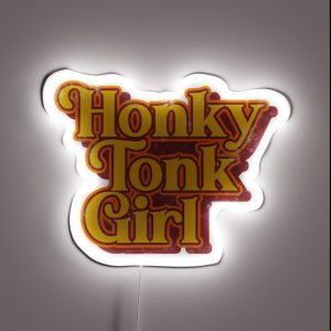Honky Tonk Girl Retro Classic Country Music Design RGB Neon Sign