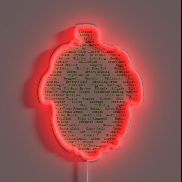Hop Varieties Of The World RGB Neon Sign