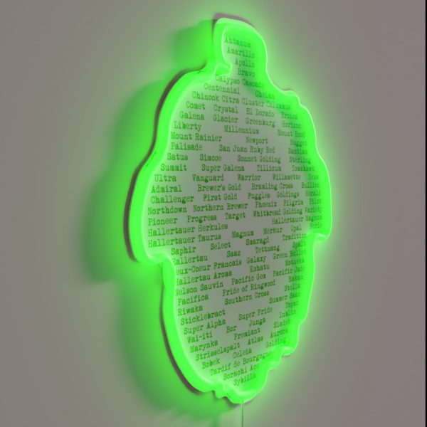 Hop Varieties Of The World RGB Neon Sign