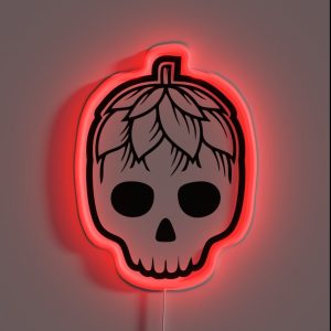 Hophead The Beer Loving Skull RGB Neon Sign